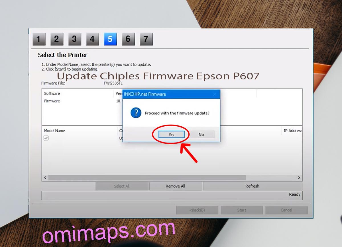 Update Chipless Firmware Epson P607 8