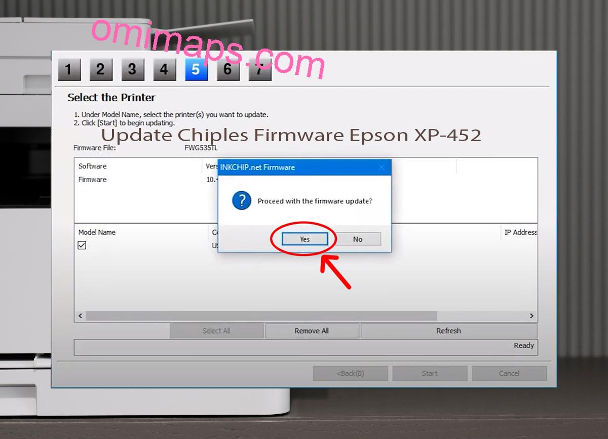 Update Chipless Firmware Epson XP-452 8