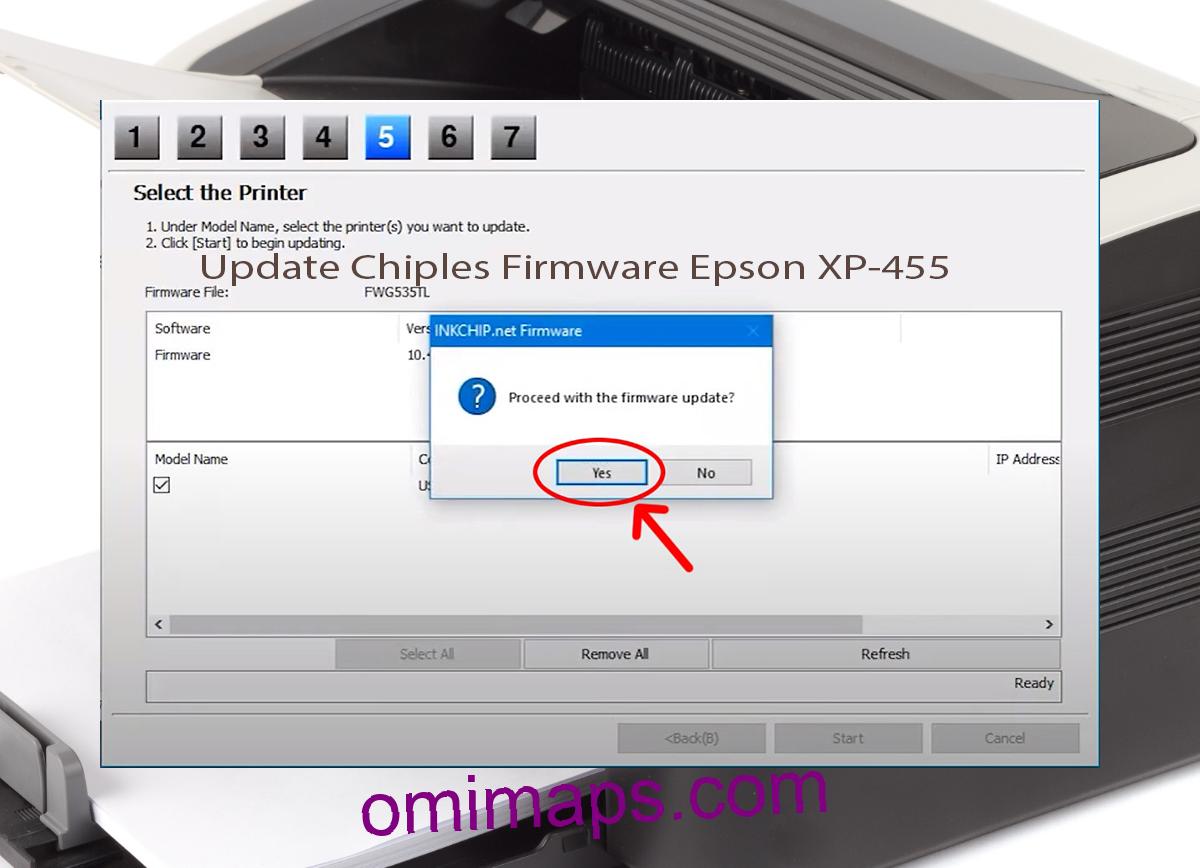 Update Chipless Firmware Epson XP-455 8