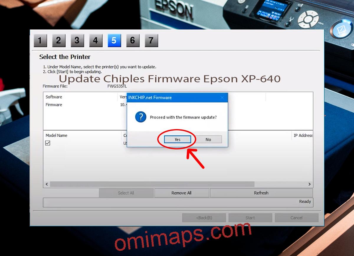 Update Chipless Firmware Epson XP-640 8