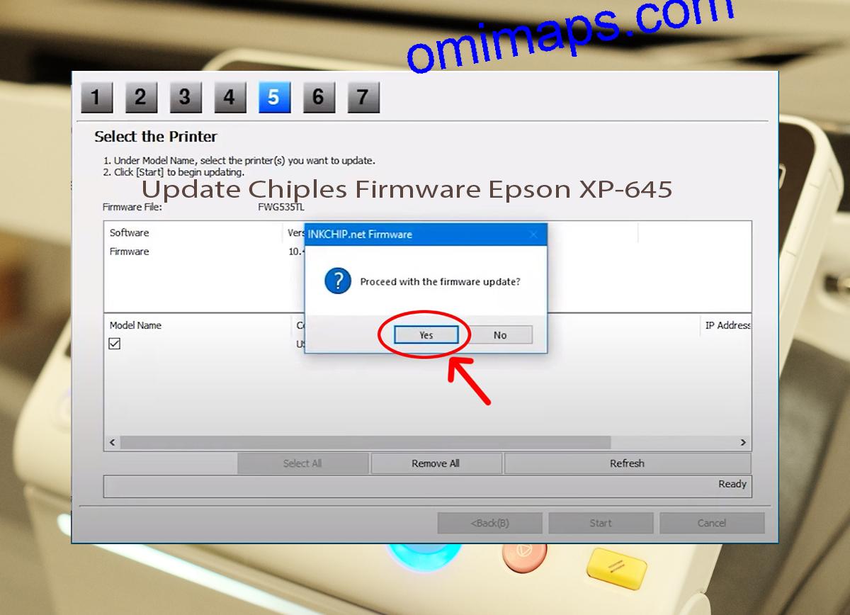 Update Chipless Firmware Epson XP-645 8