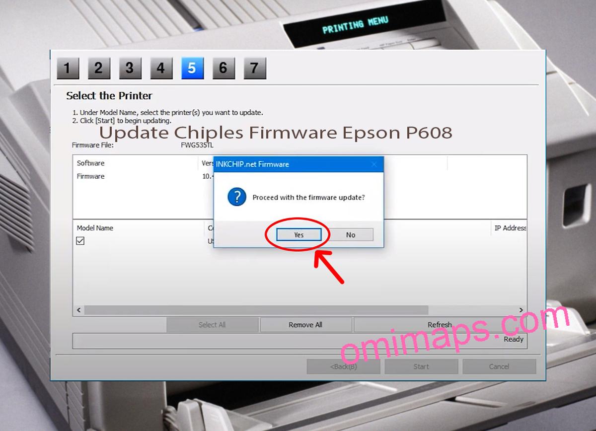 Update Chipless Firmware Epson P608 8