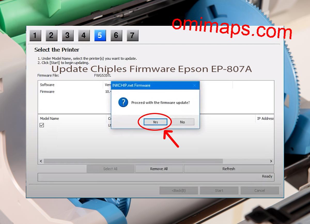Update Chipless Firmware Epson EP-807A 8