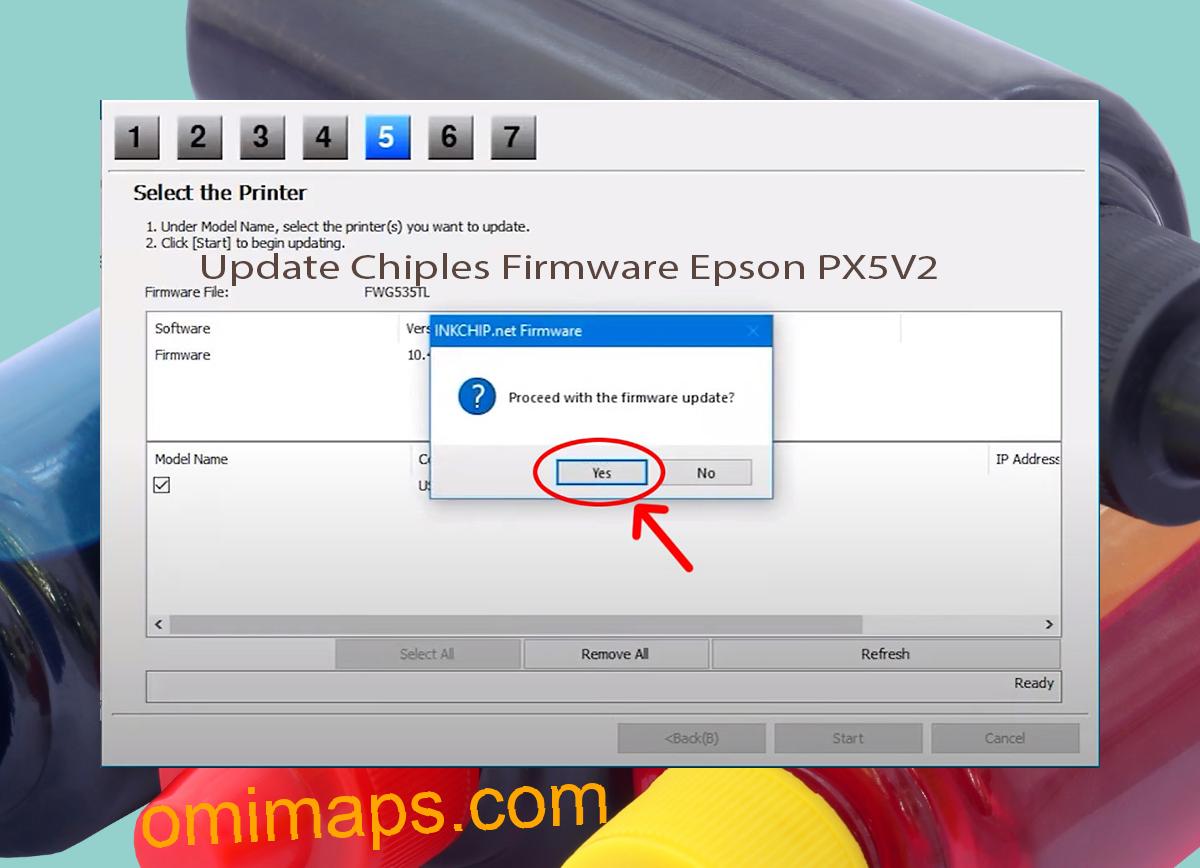 Update Chipless Firmware Epson PX5V2 8