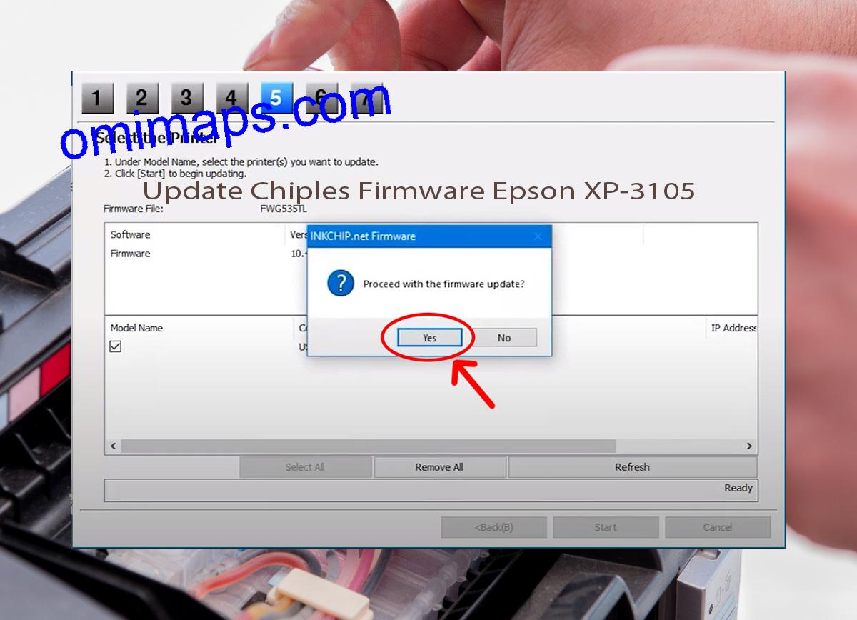 Update Chipless Firmware Epson XP-3105 8