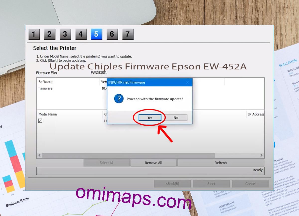 Update Chipless Firmware Epson EW-452A 8