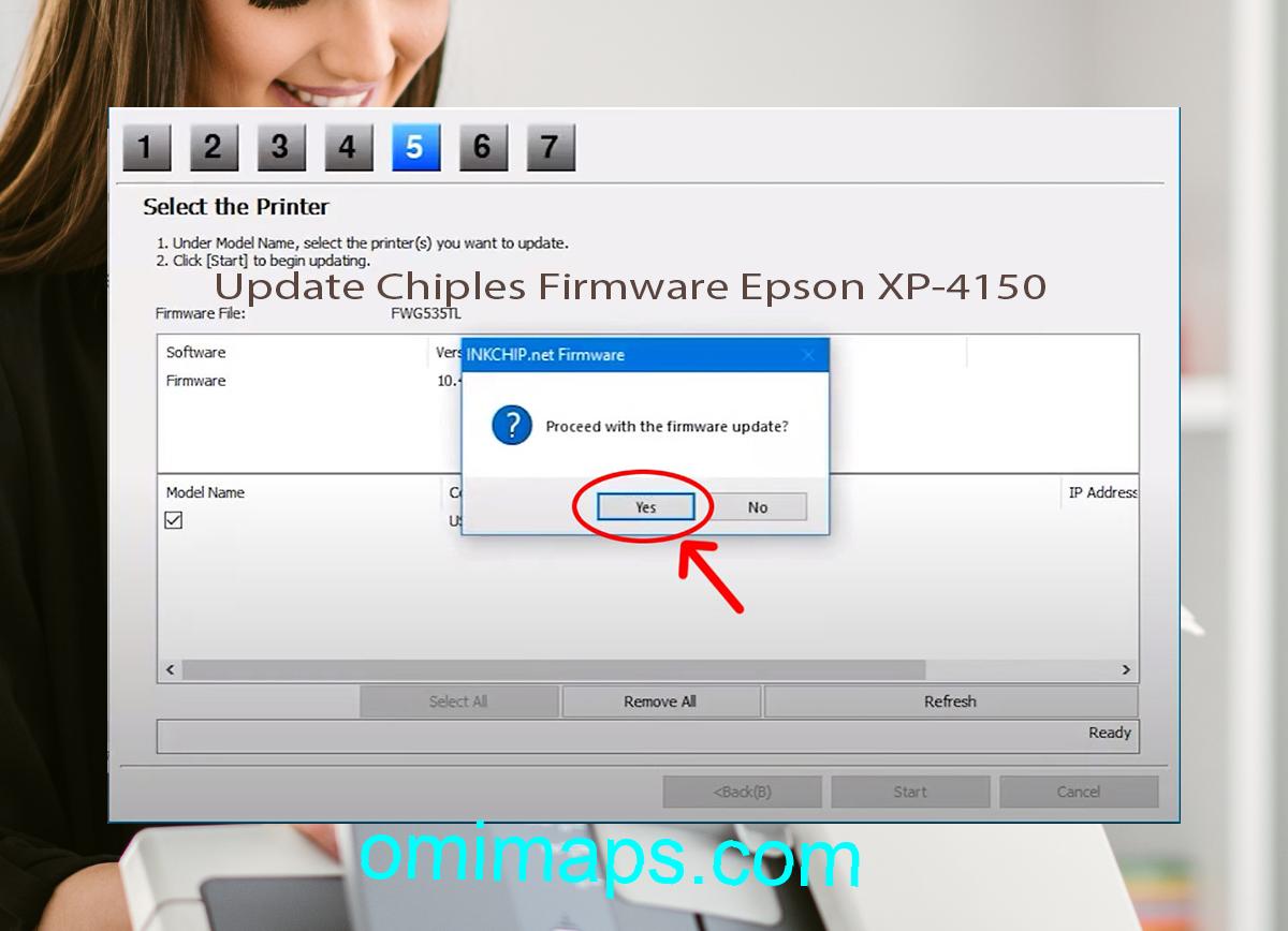 Update Chipless Firmware Epson XP-4150 8