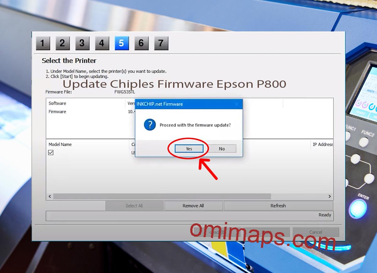 Update Chipless Firmware Epson P800 8