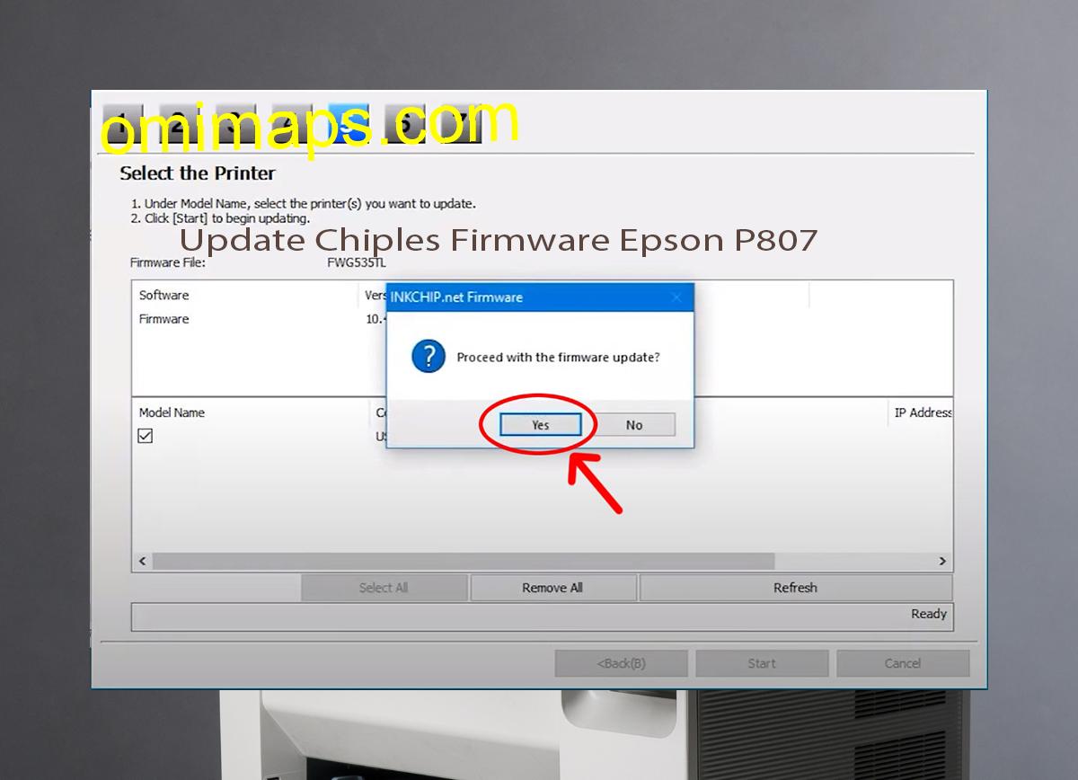 Update Chipless Firmware Epson P807 8