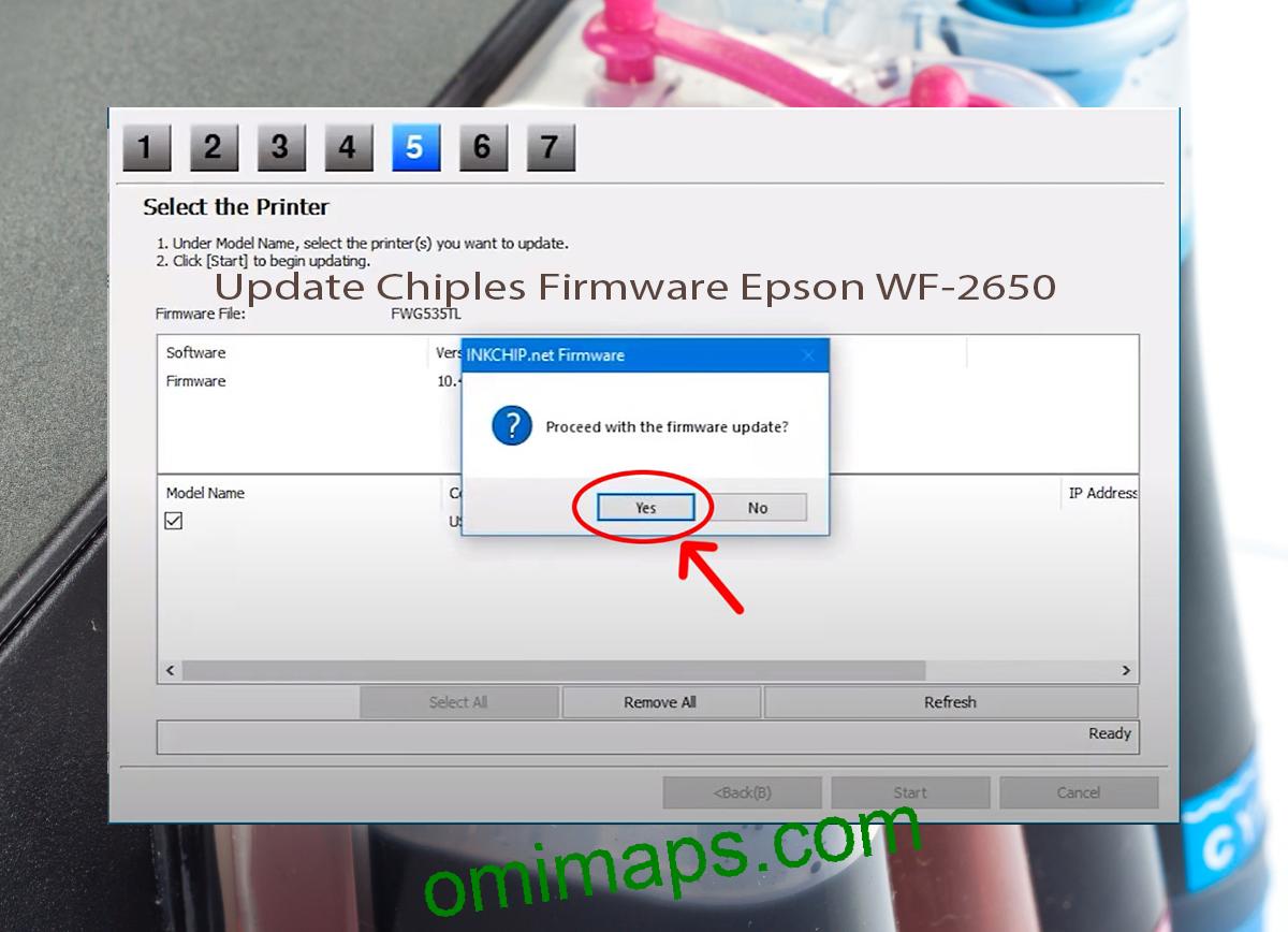 Update Chipless Firmware Epson WF-2650 8