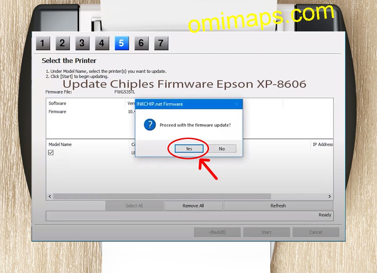 Update Chipless Firmware Epson XP-8606 8