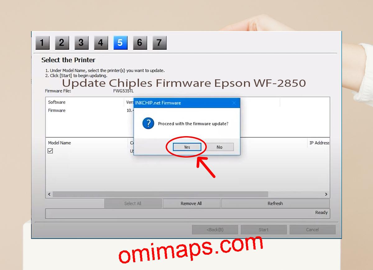 Update Chipless Firmware Epson WF-2850 8