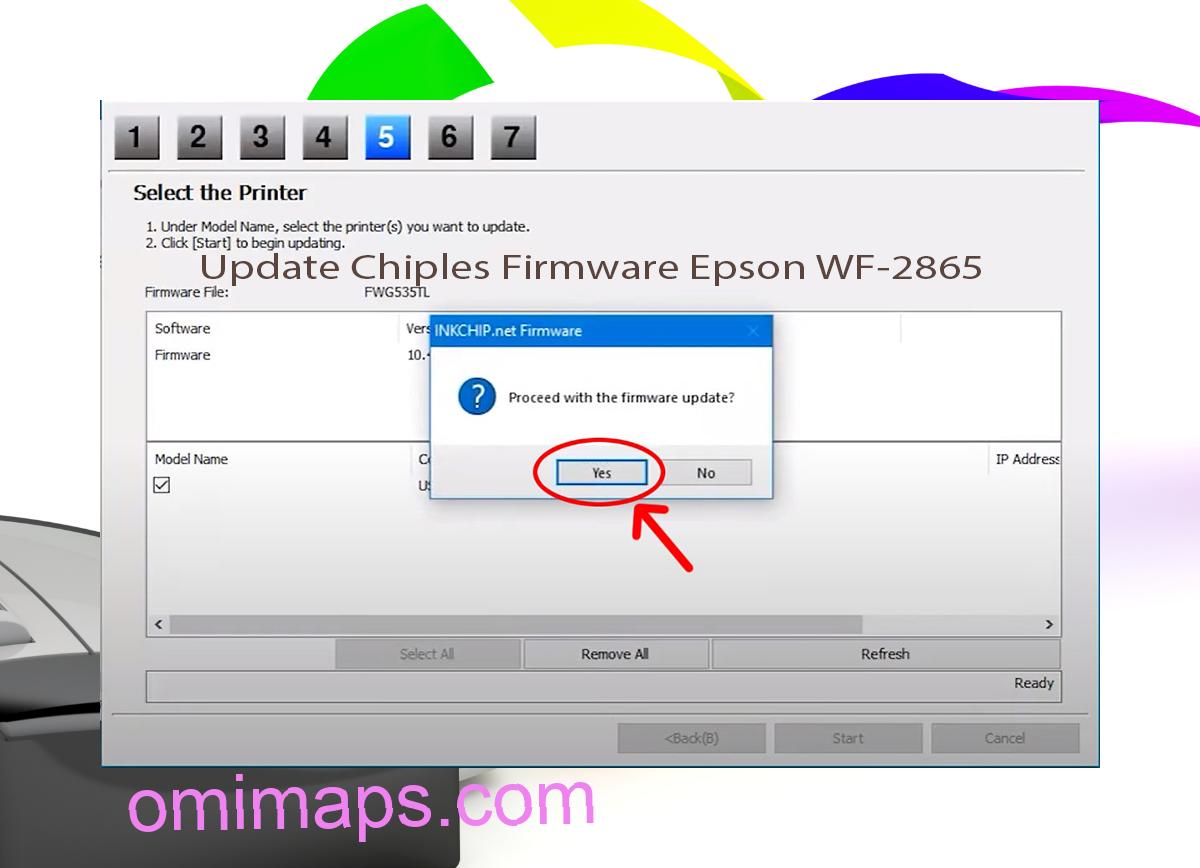 Update Chipless Firmware Epson WF-2865 8