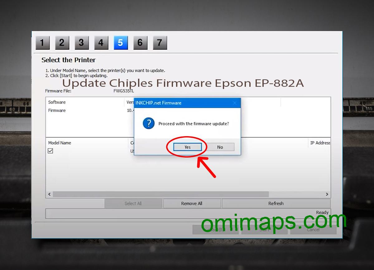 Update Chipless Firmware Epson EP-882A 8