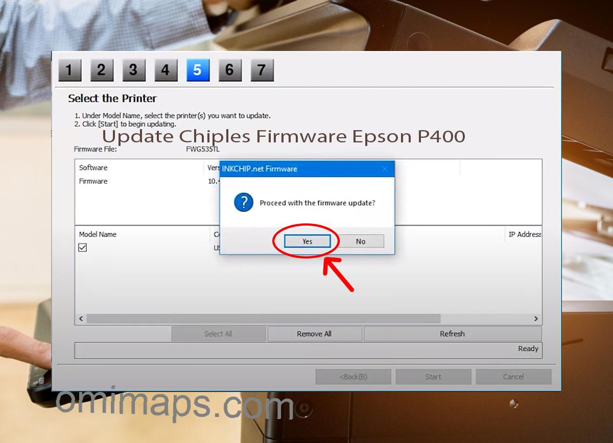 Update Chipless Firmware Epson P400 8