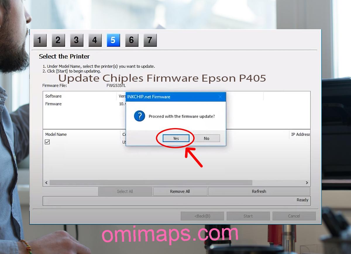 Update Chipless Firmware Epson P405 8