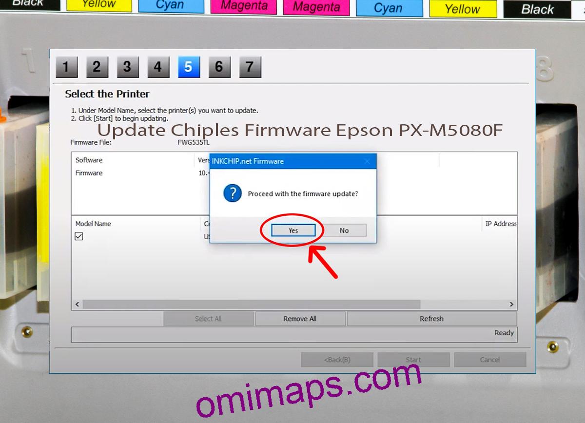 Update Chipless Firmware Epson PX-M5080F 8