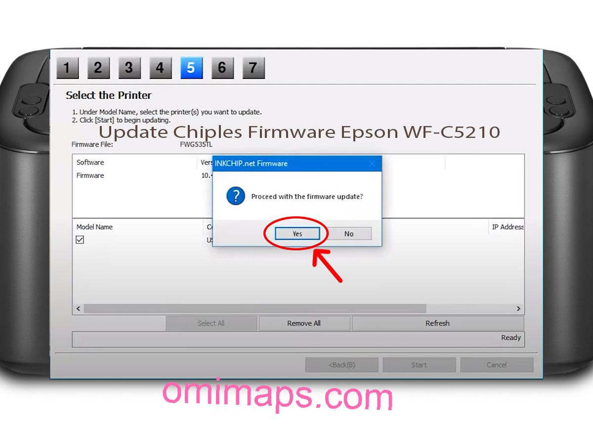 Update Chipless Firmware Epson WF-C5210 8