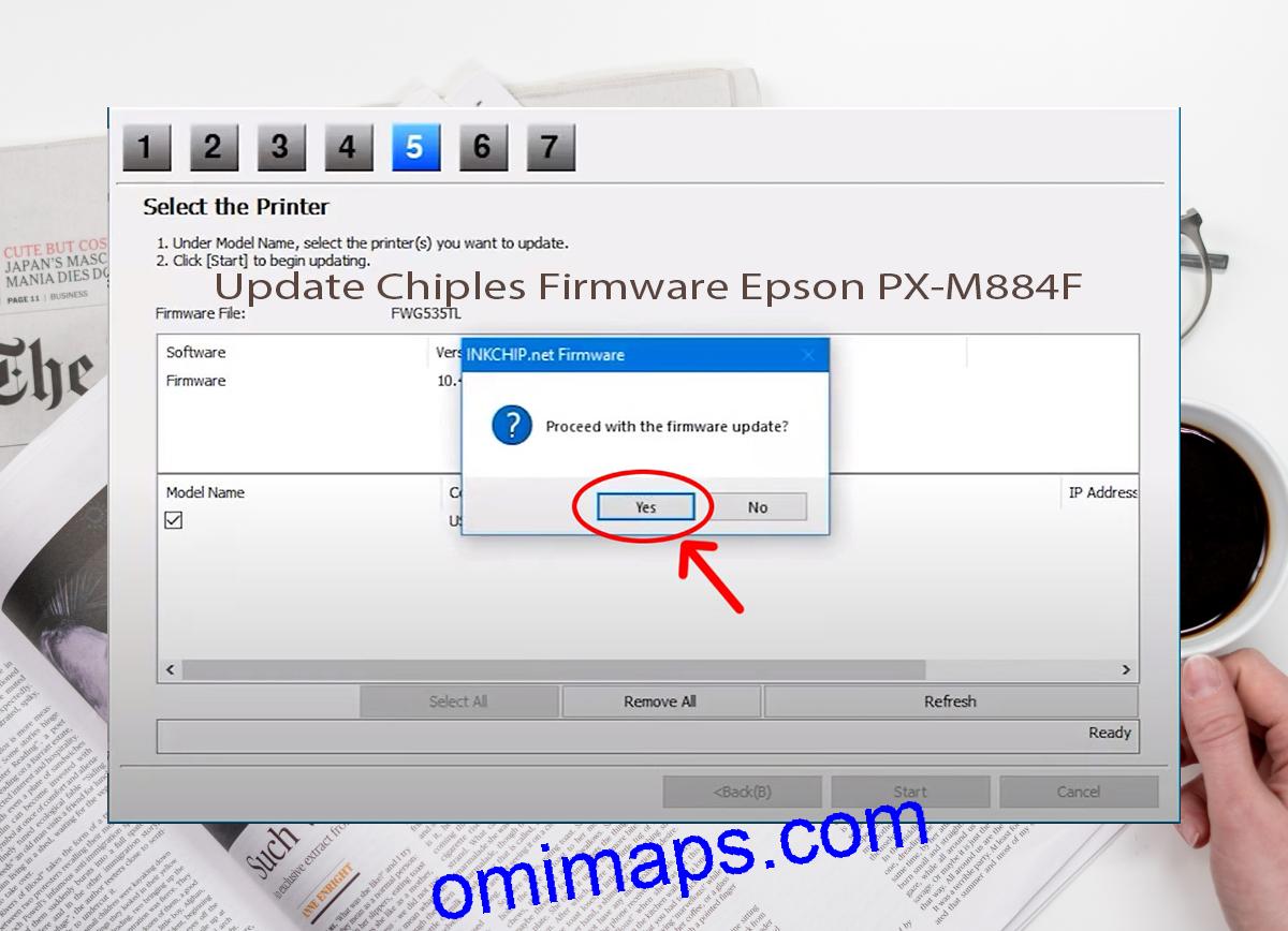Update Chipless Firmware Epson PX-M884F 8