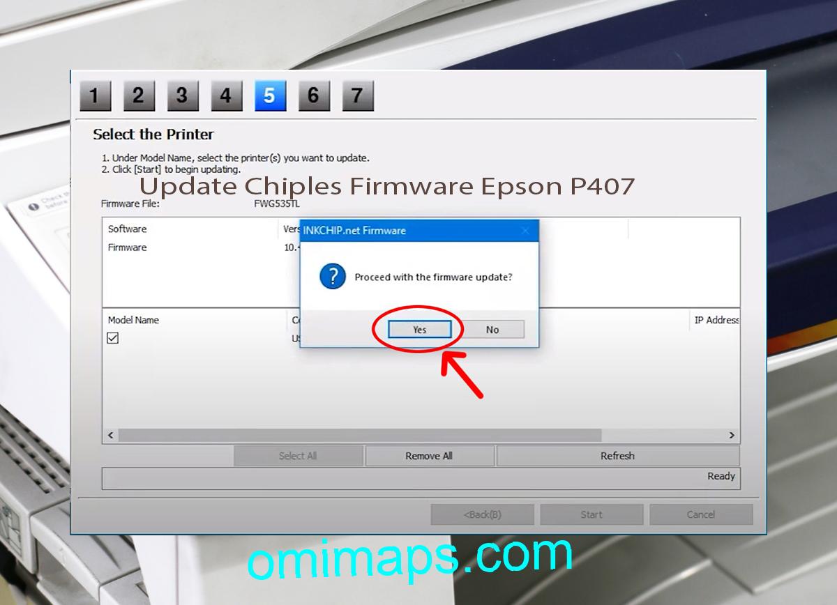 Update Chipless Firmware Epson P407 8