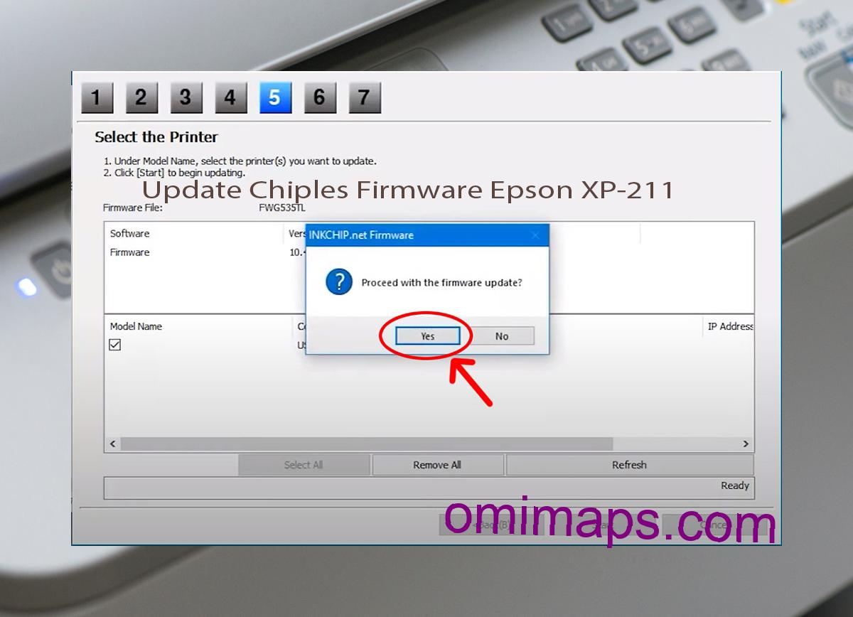 Update Chipless Firmware Epson XP-211 8