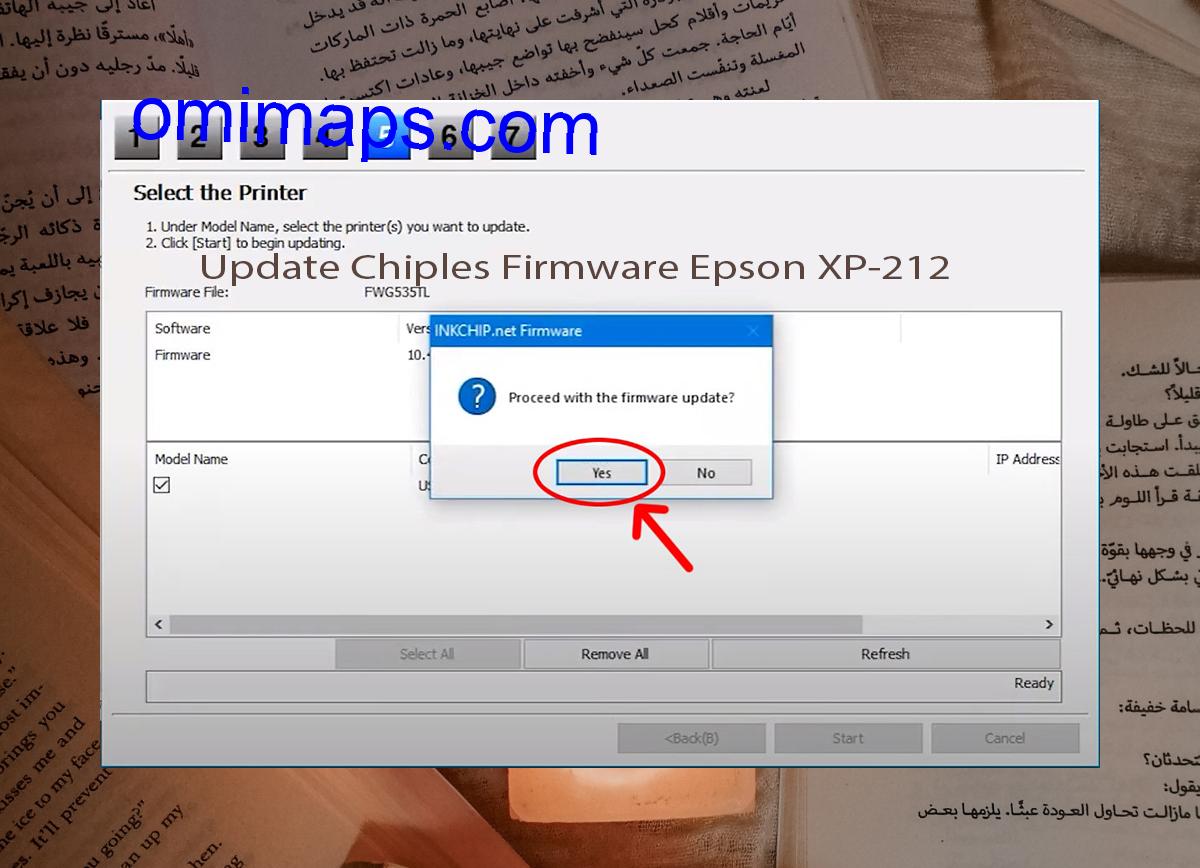 Update Chipless Firmware Epson XP-212 8