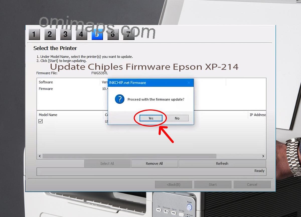 Update Chipless Firmware Epson XP-214 8