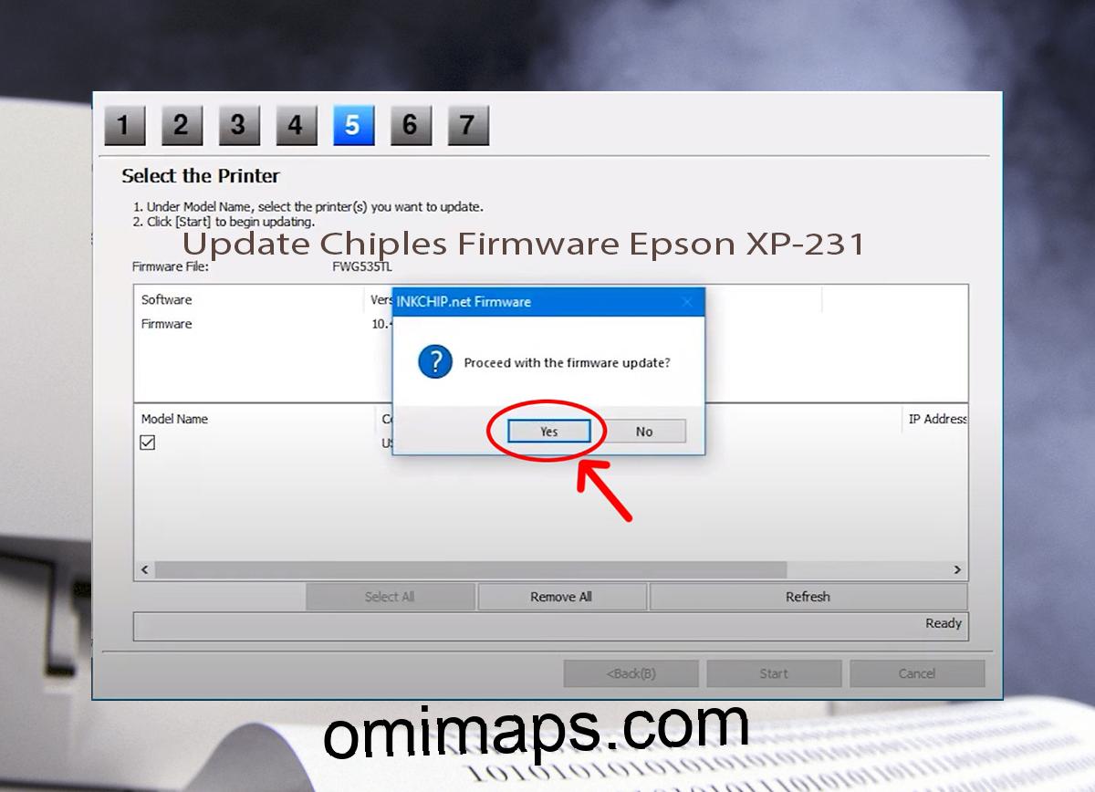 Update Chipless Firmware Epson XP-231 8