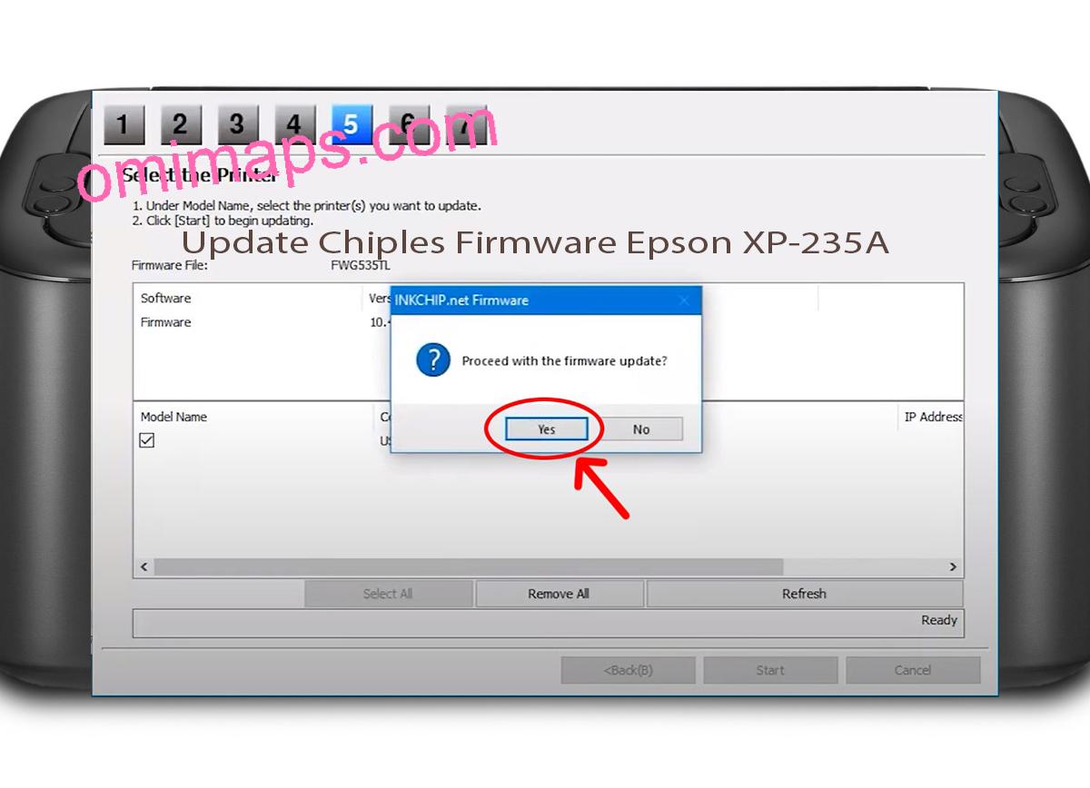 Update Chipless Firmware Epson XP-235A 8