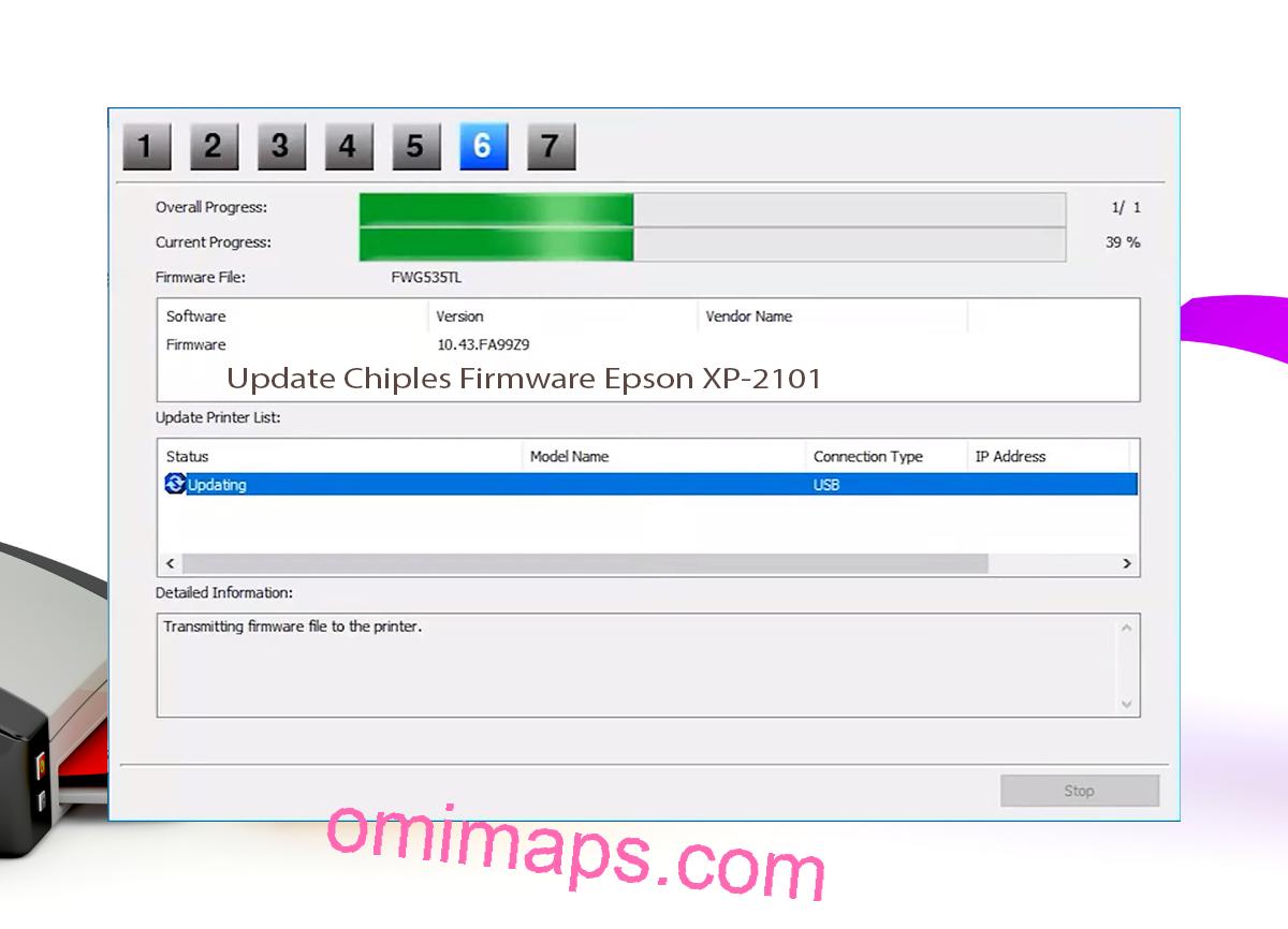 Update Chipless Firmware Epson XP-2101 9