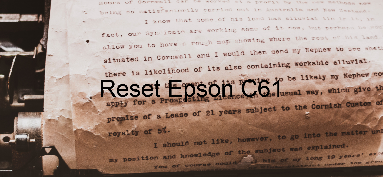 reset Epson C61